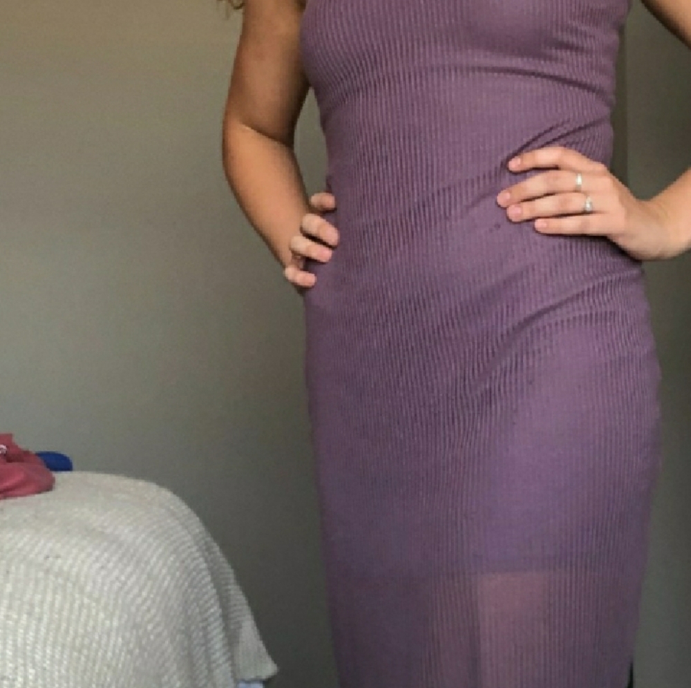 Express Purple Medium Maxi Dress NWT